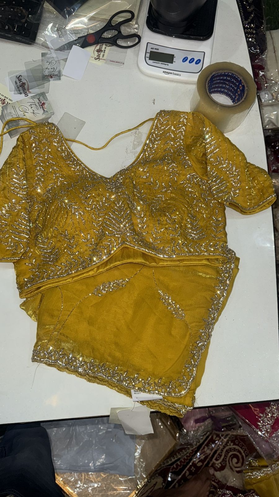 Luxurious PURE SILK YELLOW OUR GOLD SAREE with and Handwork PURE SILK YELLOW OUR GOLD SAREE